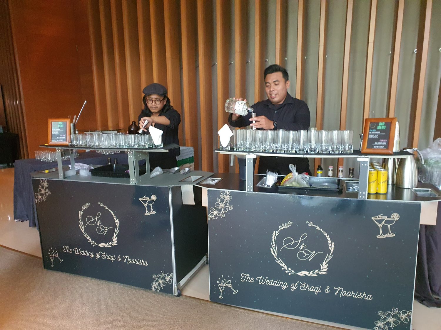Branded bar counter
